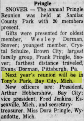 Tonys Park - June 1963 Mention (newer photo)